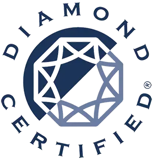 The image features the Diamond Certified logo, a stylized diamond surrounded by the words "Diamond Certified" in capital letters, using a blue color scheme.